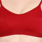 वीमेन सॉलिड ब्रा, मरून, small image number null